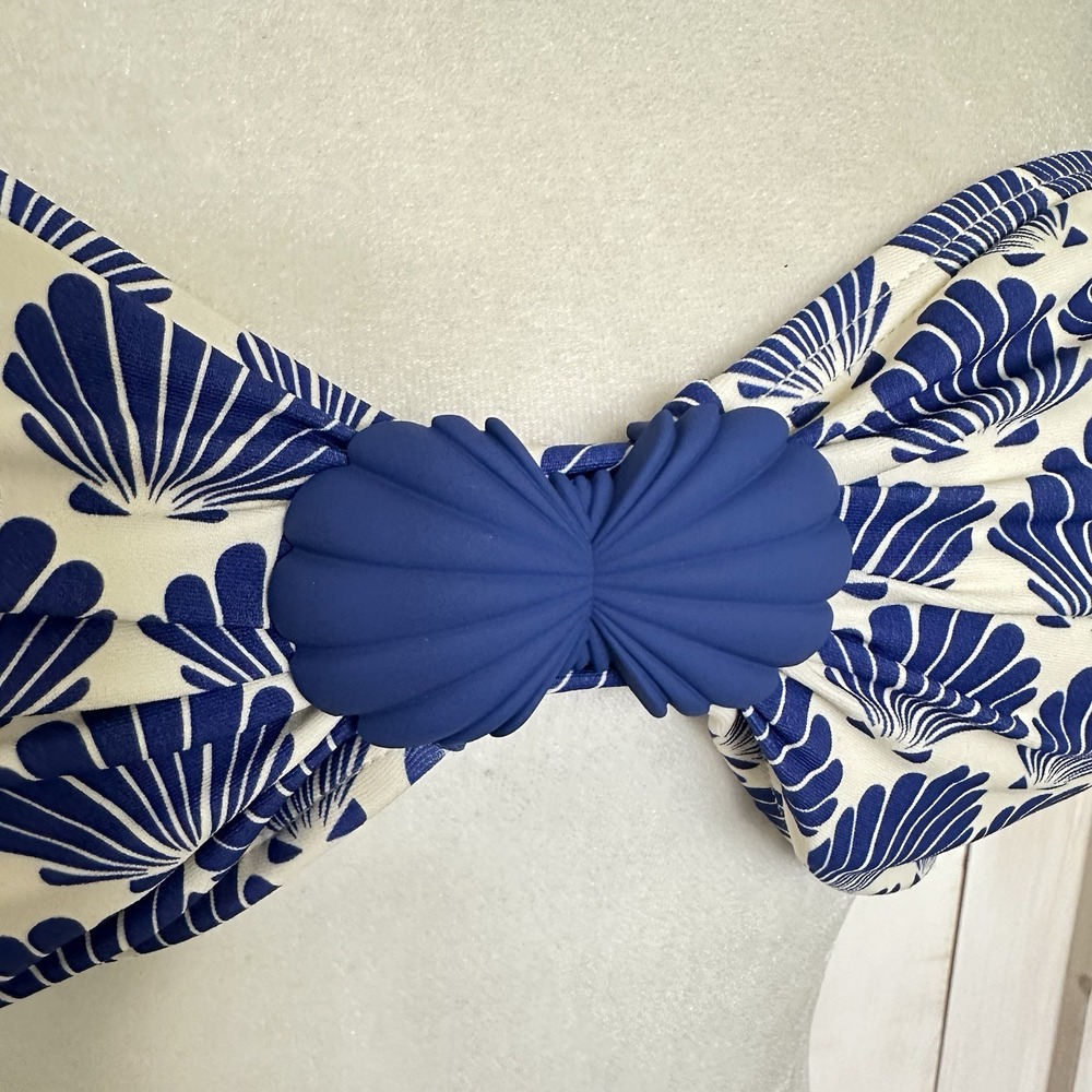 Kate Spade New York Shell Print Bandeau Bikini Swim Top Size Large MSRP $110 NWT - Picture 6 of 12